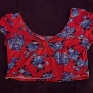 Crop top red
